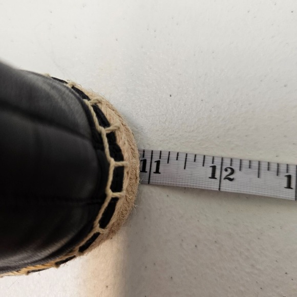 Tory Burch US Nappa Leather Espadrille Flat Shoes Navy Blue Travel SEE SIZE NOTE - Picture 12 of 13